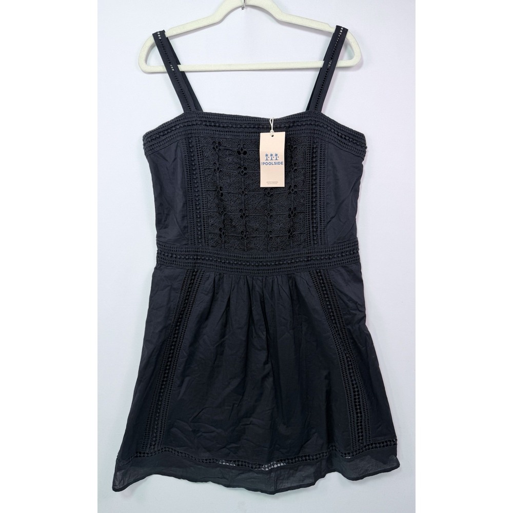 NWT Scotch & Soda Maison Scotch Black Eyelet Lace Cotton Dress L Poolside
